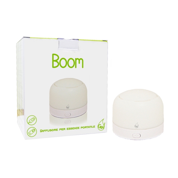 Boom - prenosni razpršilec eteričnih olj, ne potrebuje vode, na baterije  