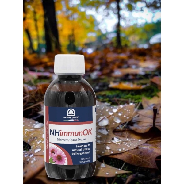 NH ImmunOK 200ml   - ZA CELOTNO DRUŽINO -naravna obramba na osnovi ameriškega slamnika, oslada, propolisa, smilja in ribezovega soka