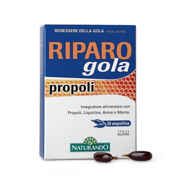 Riparo gola Propoli   BLAGODEJNO ZA GRLO –  20 ampul
