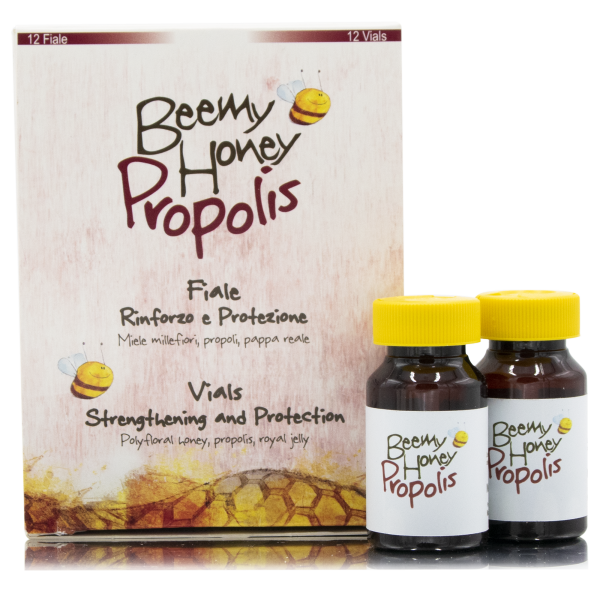 Beemy Honey Propolis  - Krepitev in zaščita - 12 stekleničk po 10 ml - Dobro počutje in zaščita dihalnih poti.