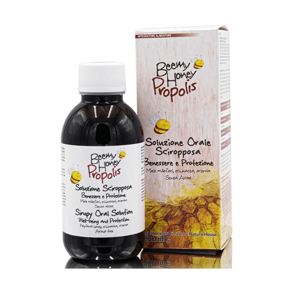 Beemy Honey Propolis  -  200ml - Dobro počutje in zaščita dihalnih poti.
