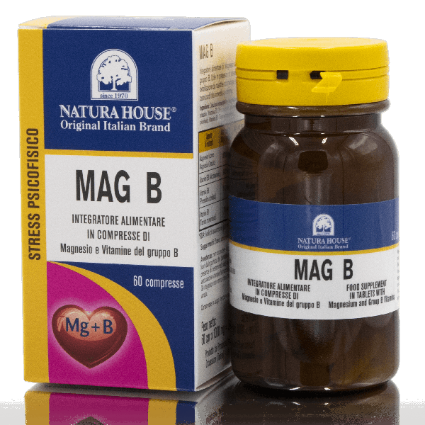 MAG B Psihofizični stres     Mg + B vitamini(B1, B3, B6 ) 60 tablet