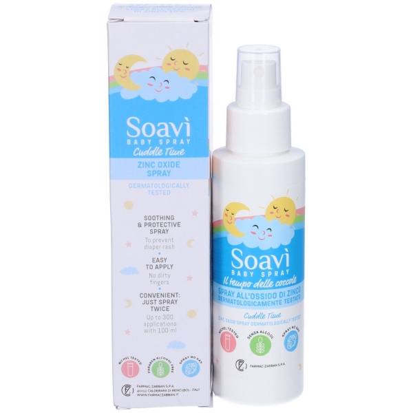 Soavì BABY SPRAY - Pomirajoče zaščitno PRŠILO S CINKOVIM OKSIDOM (10%) 100ml