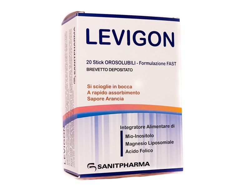 LEVIGON—20 vrečk s praškom - formula FAST z mioinozitolom, magnezijem in folno kislino
