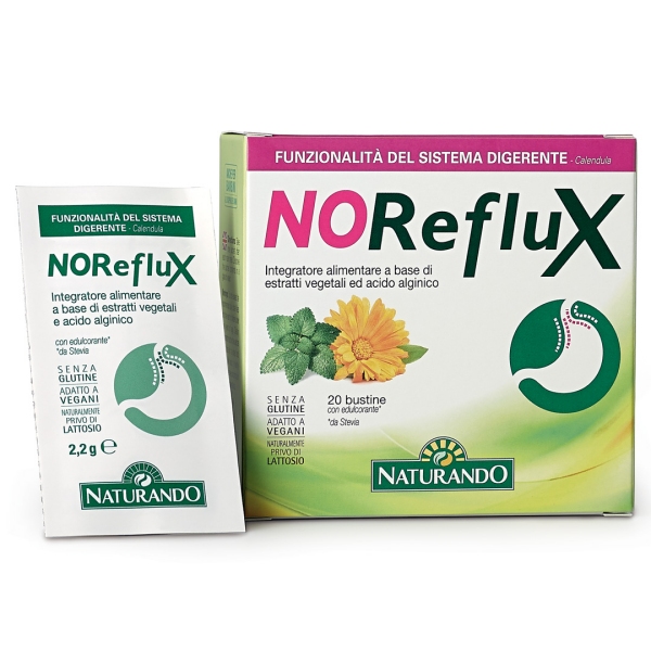 NORefluX  - Prehransko dopolnilo na osnovi rastlinskih izvlečkov in alginske kisline           20 vrečk