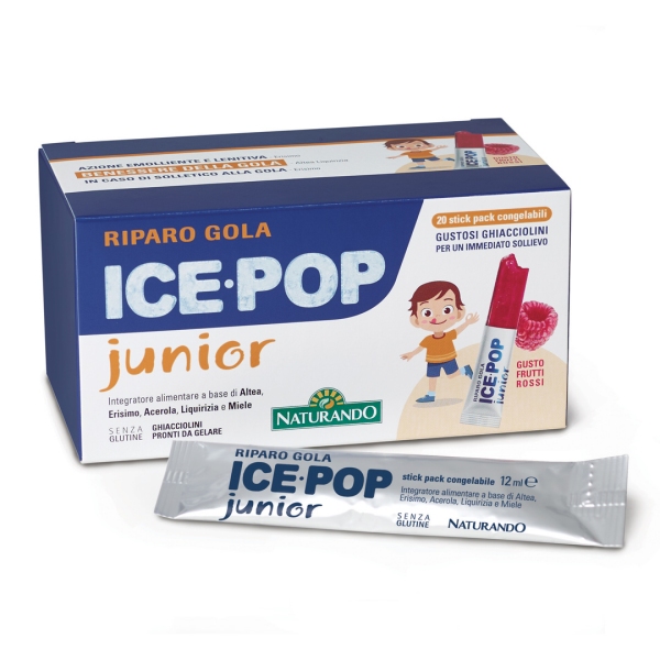 ICE POP Junior RIPARO GOLA  - BLAGODEJNO ZA GRLO   20 zamrzljivih vrečk (paličic)