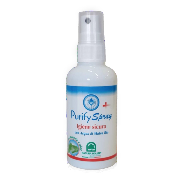 Purify Spray  Safe 30 ml, pršilo  z alkoholom,  hidrolatom slezenovca, alojo in mentolom.