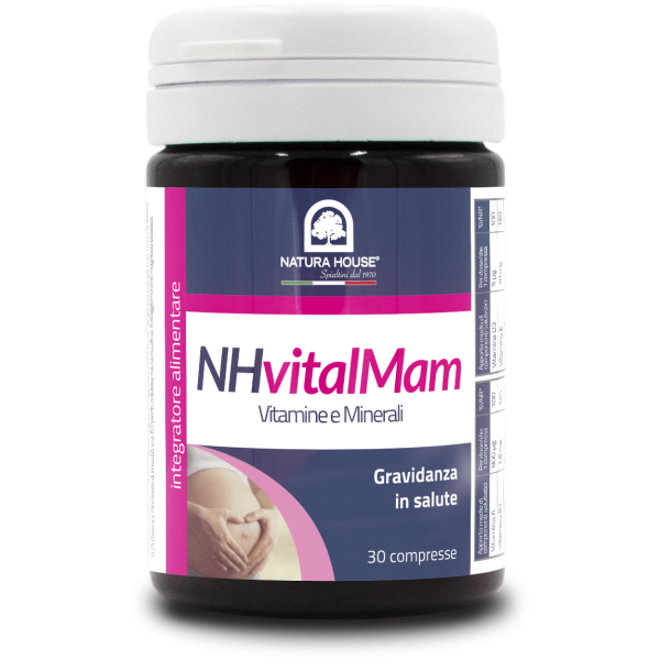 NHvitalMam    30 kapsul  popolno prehransko dopolnilo vitaminov in mineralov, posebej oblikovano za nosečnice.