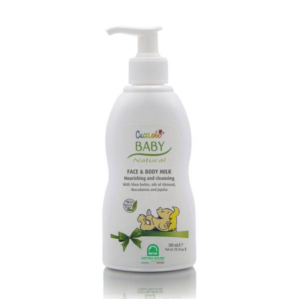 Hranljivo čistilno mleko za obraz in telo  CUCCIOLO® BABY NATURAL  300 ml