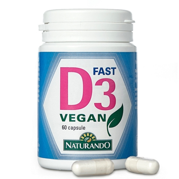 D3 Fast Vegan    60 kapsul - Prehransko dopolnilo na osnovi vitamina D3 rastlinskega izvora