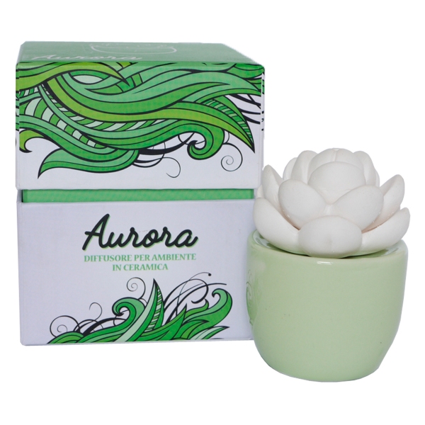 Aurora - dekorativni difuzor iz keramike, tri barvne možnosti keramične vazice.