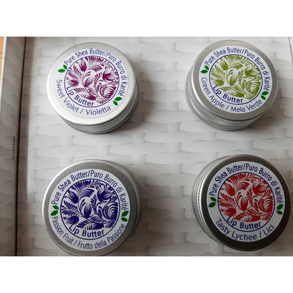 Maslo za ustnice  - Lip Butter  set 4 kom po 15 ml različne arome
