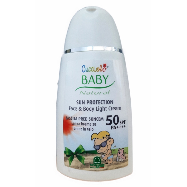 CUCCIOLO® BABY NATURAL krema za zaščito pred soncem 50 SPF/PA++++